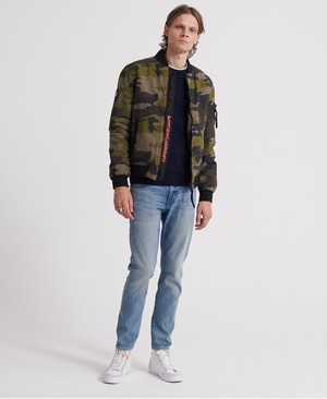 Superdry Tyler Slim Flex Férfi Farmer Barna/Kék | MSVDA8039